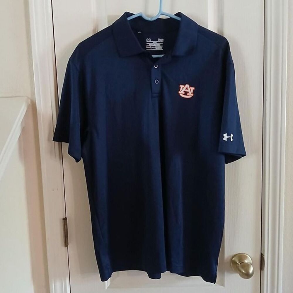 Under Armour Auburn University Heat Gear polo shirt mens L classic collegiate